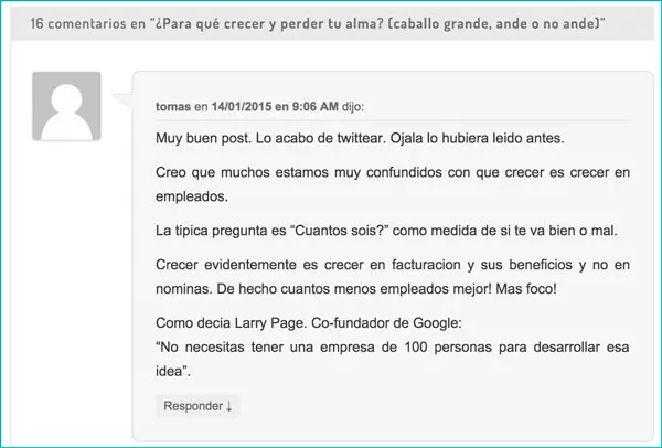 comentario de tomas sobre influencers