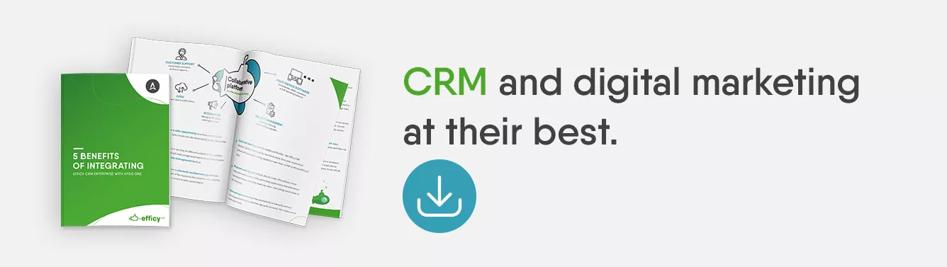 CRM and digital marketing Apsis Efficy