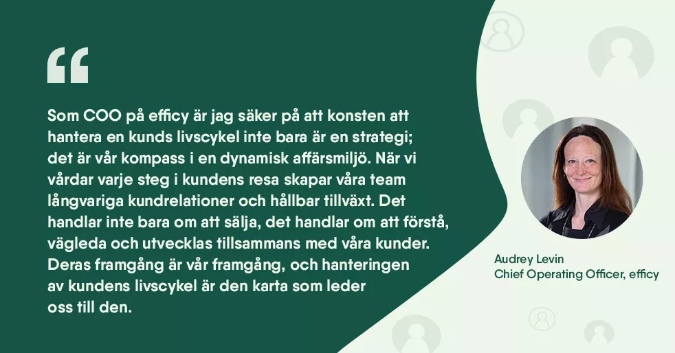 Kundlivscykelns / Customer Lifecycle Management Audrey Levinquote