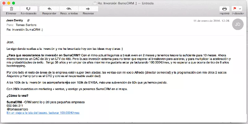email de inversion