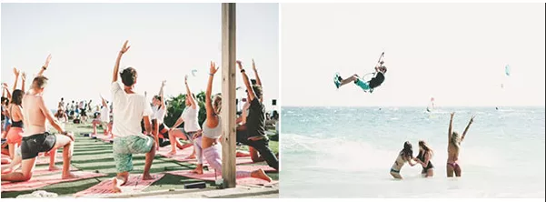 lu y tomi - me case - yoga y kitesurf