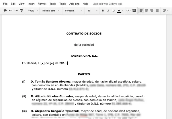 pacto de socios