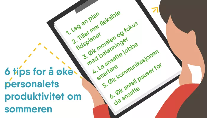 6 tips for å øke personalets produktivitet om sommeren