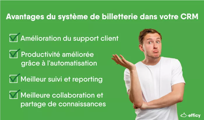 Avantages du système de ticketing dans votre CRM