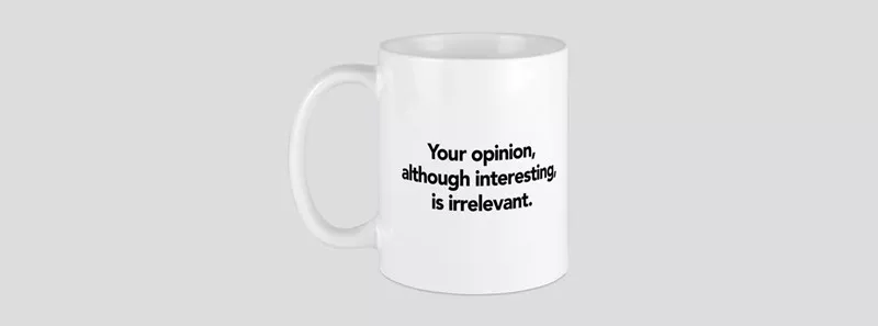 taza sobre tu opinion