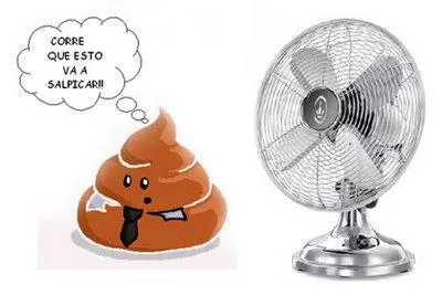 ventilador mierda